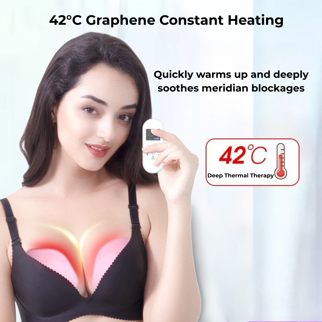 VIMEA Wearable Bust Firming Device | Graphene & EMS Care Image bust firming heat massage pad Singapore