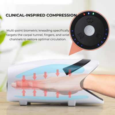 VIMEA Advanced Hand & Wrist Recovery Device Image Premium hand massager designed for carpal tunnel support and RSI recovery.