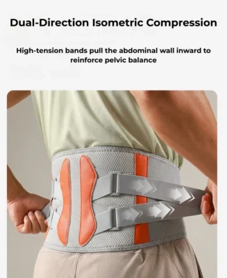 Dual direction isometric compression core support belt after pregnancy