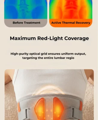 Deep tissue thermal recovery heat massage belt for lower back