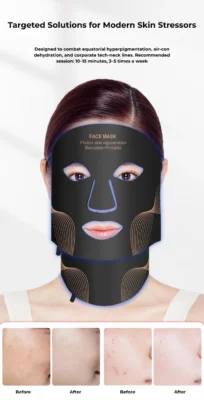VIMEA 7-Spectrum LED Face & Neck Therapy Mask System vimea 7 spectrum led mask singapore clinical before after