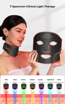 VIMEA 7-Spectrum LED Face & Neck Therapy Mask System vimea 7 spectrum led mask singapore wavelengths